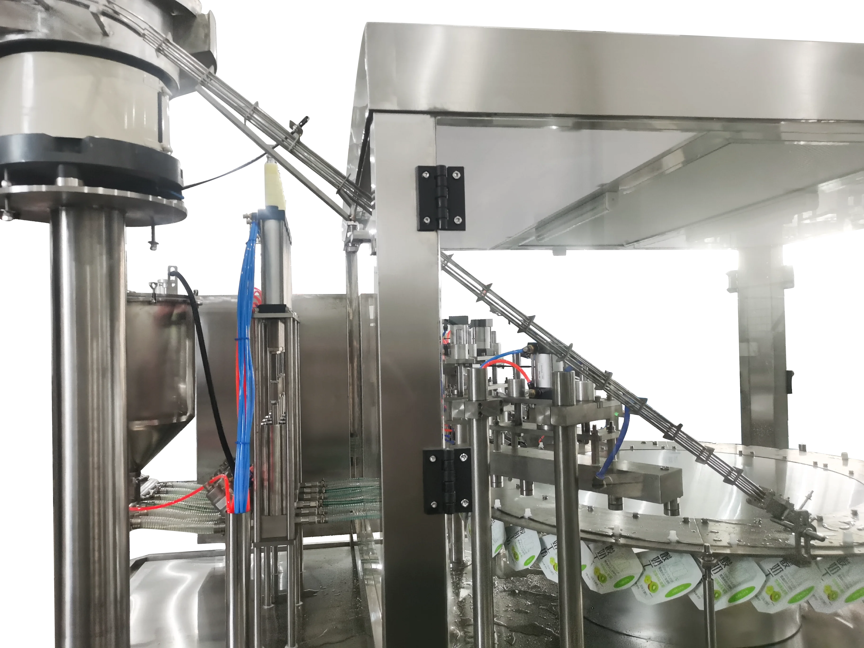 Qualipak Pouch olive oil filling machine/automatic filling packaging machine/shampoo filling line