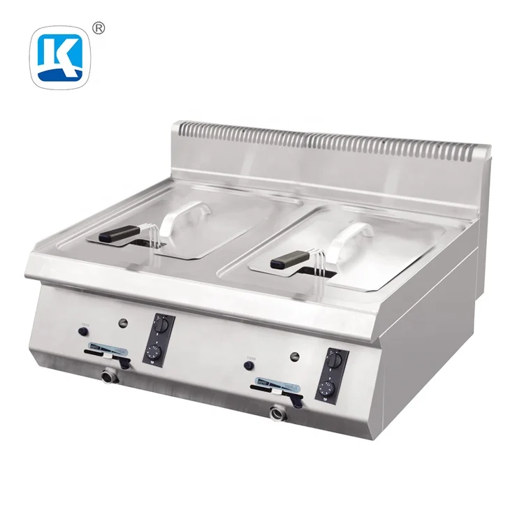 
Commercial Gas Oil Double Cylinder Deep Fryer 10L 