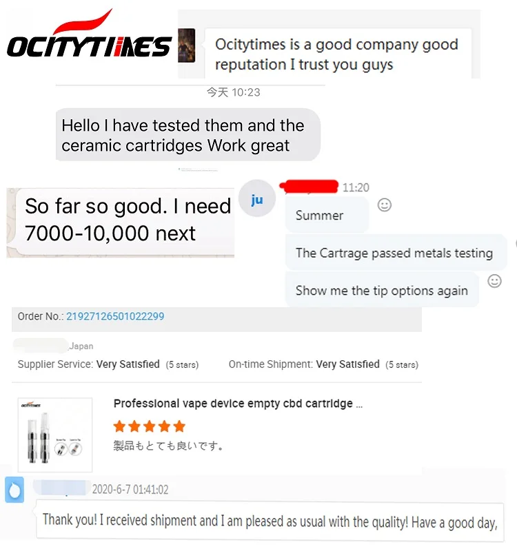 Ocitytimes c4 пустой стеклянный бак 510 резьба cbd масляный картридж