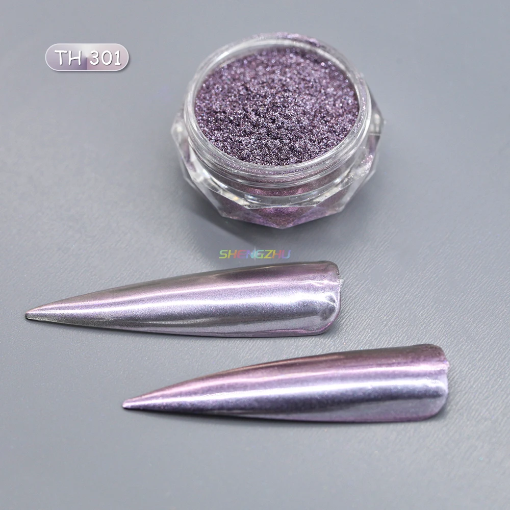 new arrival TH301 series nail chrome duochrome chameleon pigment powder loose powder for nail art and nail gel polish car paint