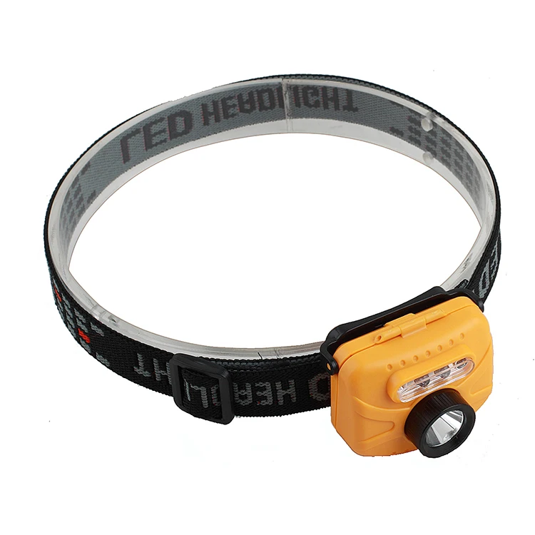 
high lumens 3W LED Sensor fishing induction headlamp with 2 red LED 
