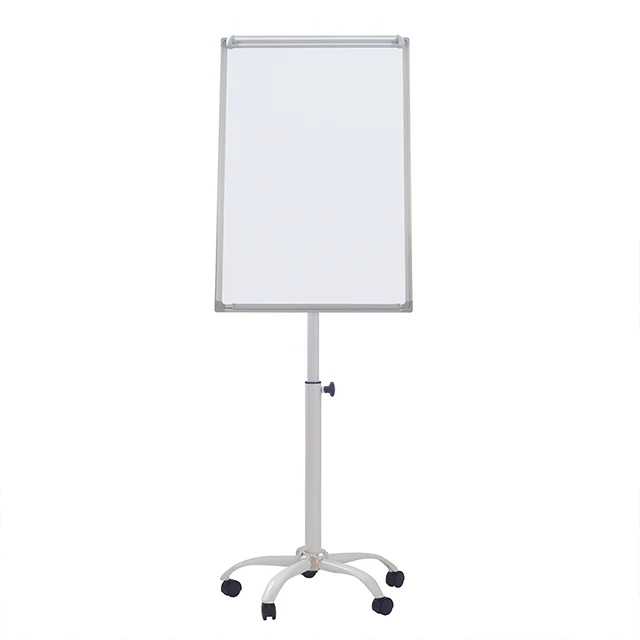 Hot Sale Magnetic Mobile Whiteboard Flip Chart Standard Steel Aluminum Frame with Plastic Metal MDF Cardboard and Wheels