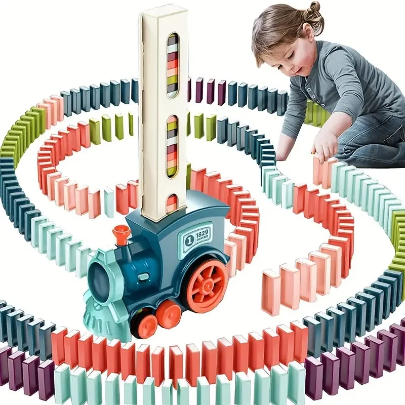 Educational Electric Rail Train Set Creative Building Blocks for Hours of Fun- Ideal for Playtime Domino car