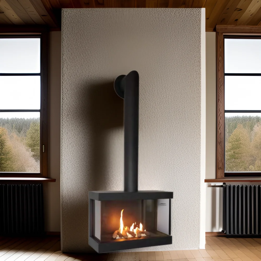 182x35x55cm Indoor US Plug Gas Fireplace Factory Direct Steel Remote Control Three Sides View Flame Natural Liquefied Gas Insert