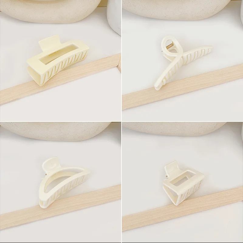 Fashion Large Plastic Matte Hair Claw Hairpins Gripping Hair Clip Acrylic Hair Accessories Claw Clip For Women Girls