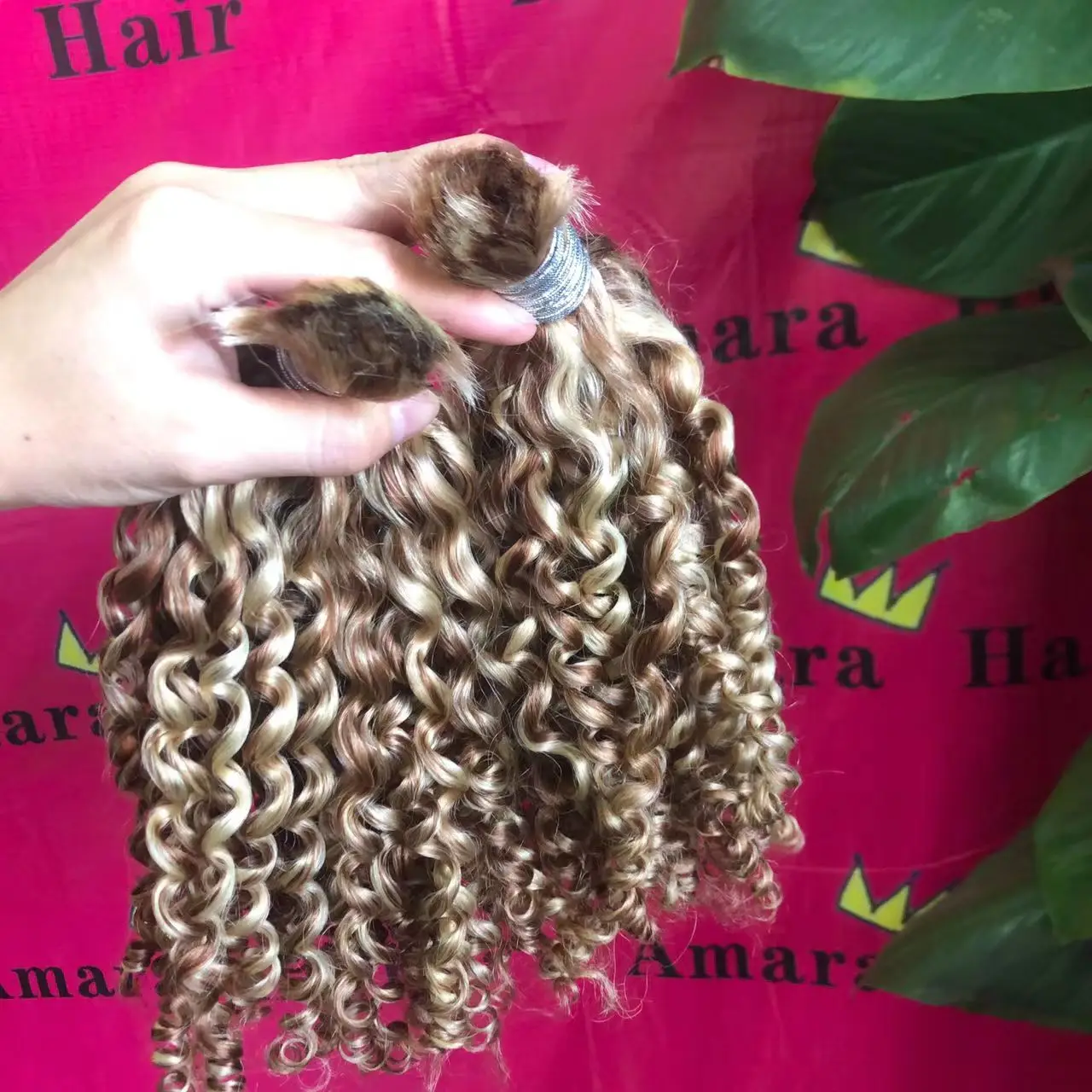 Amara hot selling bulk human hair for afro kinky bulk human hair for braiding raw indian hair bulk unprocessed in india in stock