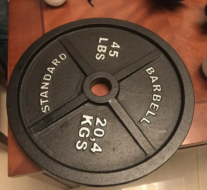 Gym equipment cast iron weight plates for fitness training