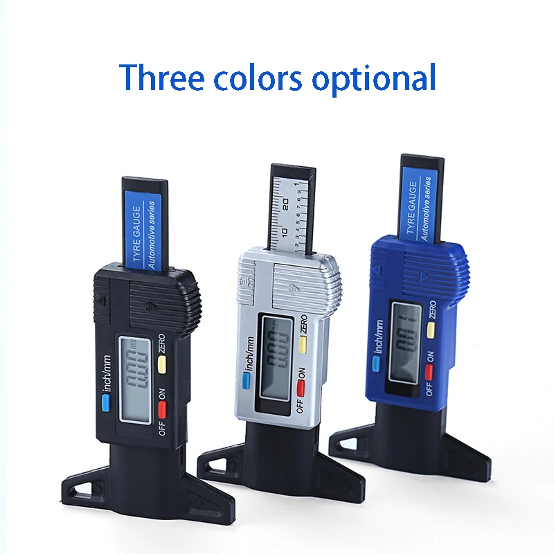 Digital Car Tyre Thickness Gauges Depth Meter for Safe Auto Tyre Tread Monitoring Tyre Wear Detection Measure Caliper Instrument