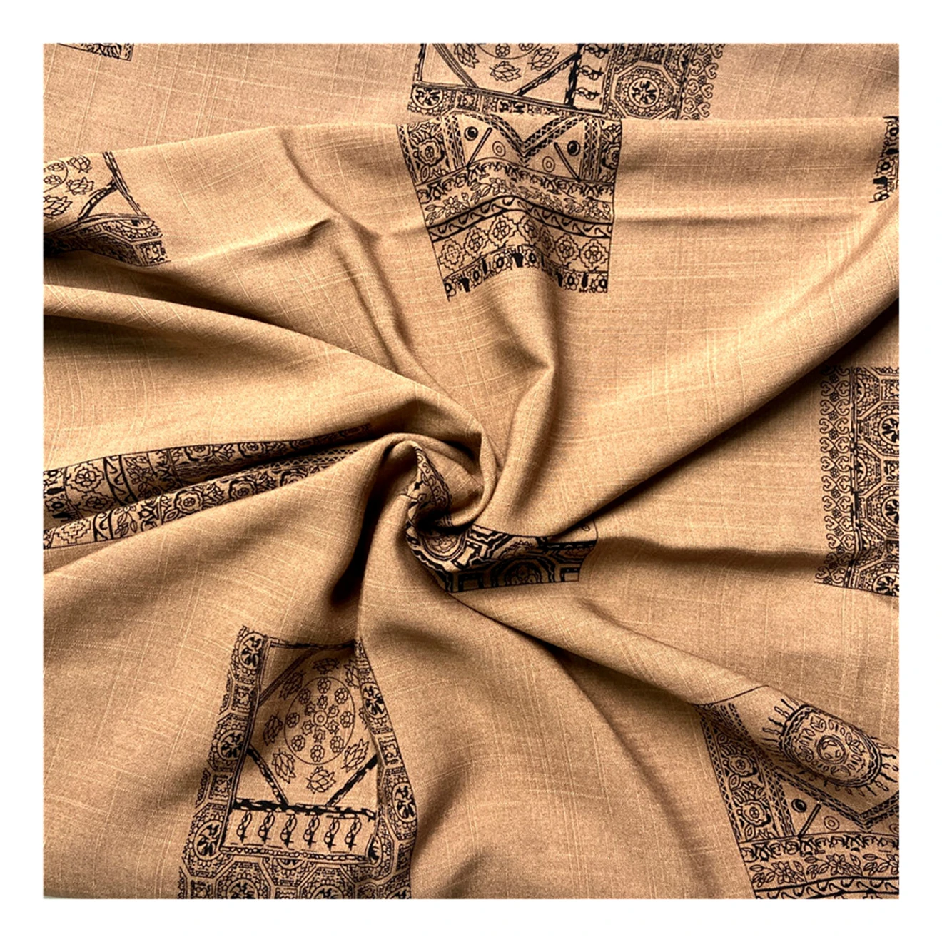 new design beautiful rayon viscose challis  woven digital print fabric stock lot for women dress rayon shirt fabric