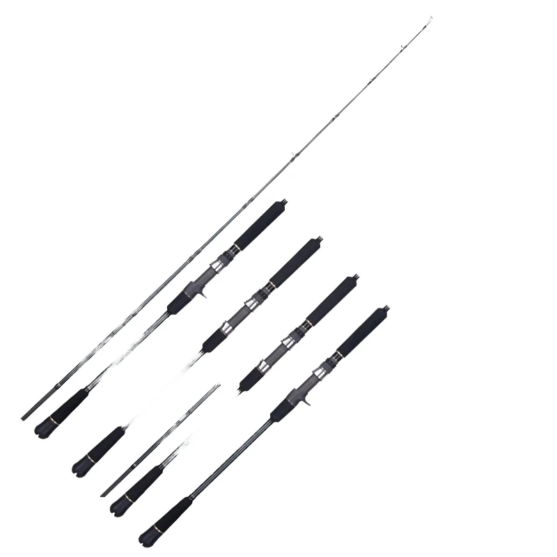 Full Fuji Accessories 1.8m Carbon Cloth Straight Handle Gun Rod for Sea and Lake Fishing Slow Action for Bass Species Streams