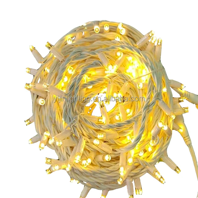 IP65 Waterproof 10 Meters 100 Lights Warm White And White Flash Christmas decorations