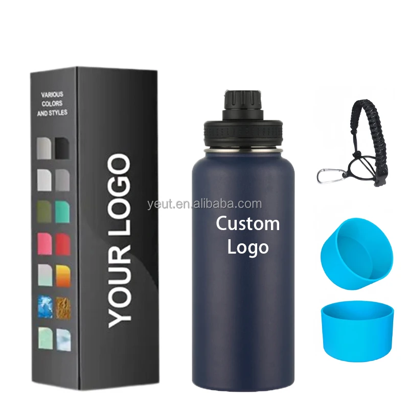 New Magnetic Factory Direct Wholesale Water Bottle phone holder vacuum sports flask for gym Top With Magnet Phone Mount Stand