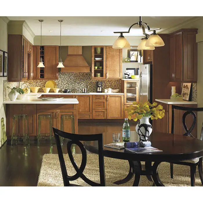 Vermonhouzz Luxury and Elegant Classical Solid Wood Kitchen Cabinet Designs Big Kitchen Cabinet Set