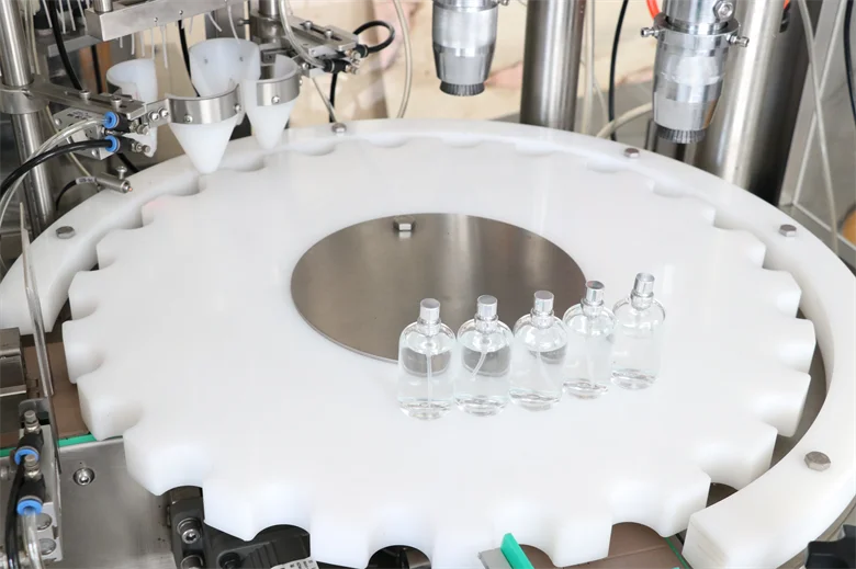 JB-P4 Automatic 10ml Pocket Refill Liquid Small Mini Bottle Capping And Crimping Perfume Filling Machine