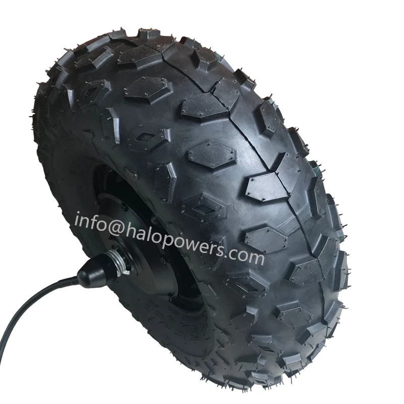 High Torque 36v 48v 350w 145 14.5 inch wheel barrow Electric Wheelbarrow Gear All Terrain hub motor kit conversion trolley cart