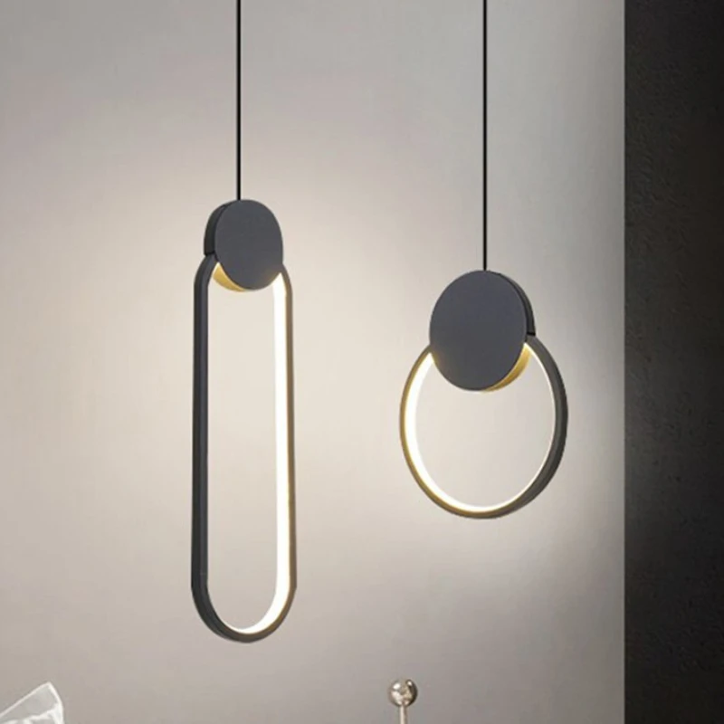 Nordic bedroom bedside chandelier modern creative living room background wall light luxury minimalist bar small chandelier