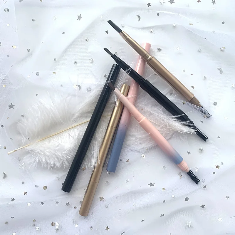 Maquillaje Custom Cosmetic Eyebrows Pencils Organic Eyebrow Pencil Double Ended Eyebrow with Brush
