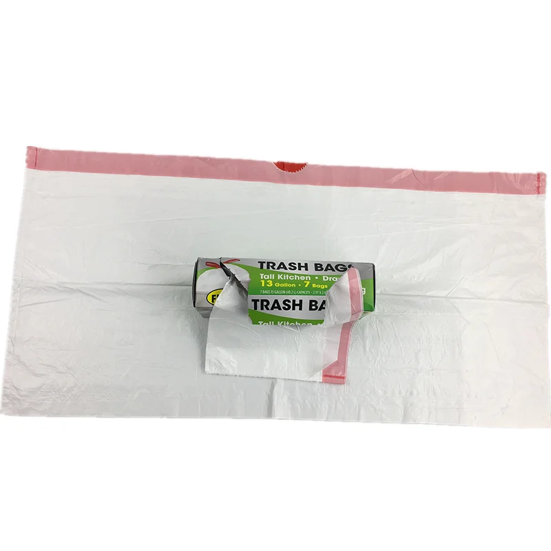 100% Biodegradable Drawstring Plastic Bags Garbage Bag 13-30 Gallon Garbage Trash Bags with Draw String