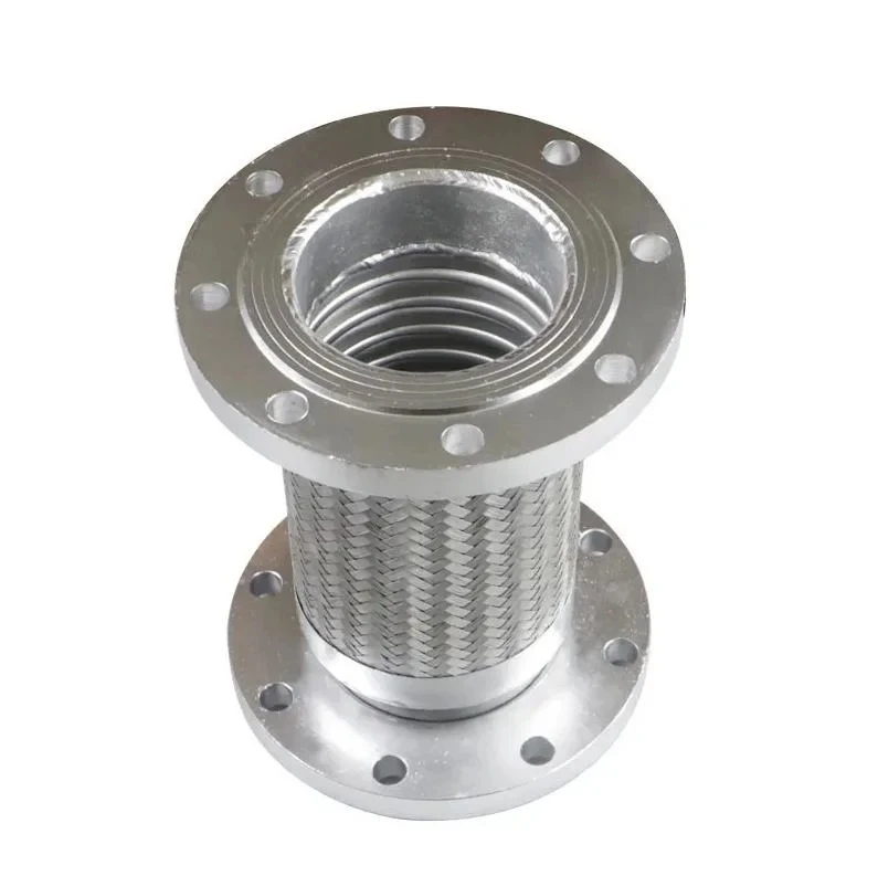 304/304L/316/316L Stainless Steel Pipe Fittings Connection Stainless Steel Flexible Flange Braided Metal Hose