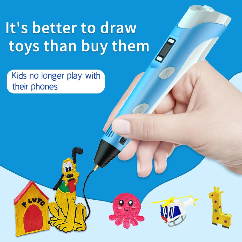3D Pen Drawing Pens 3D DIY Printer Pen 3d Printing Kids ABS Filament Christmas Birthday Gift Toy 3D Pen for Kids L1