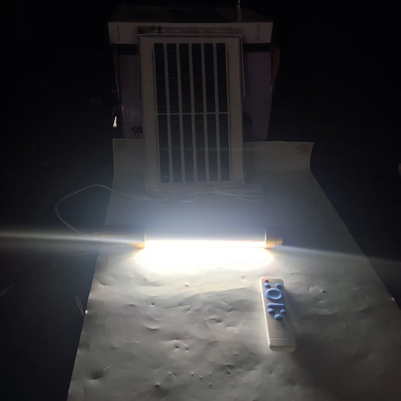 Emergency Solar Tube Light LED 100W 200W 300W Solar Wall Lamp With Remote Control LED Tube Light Solar Powered