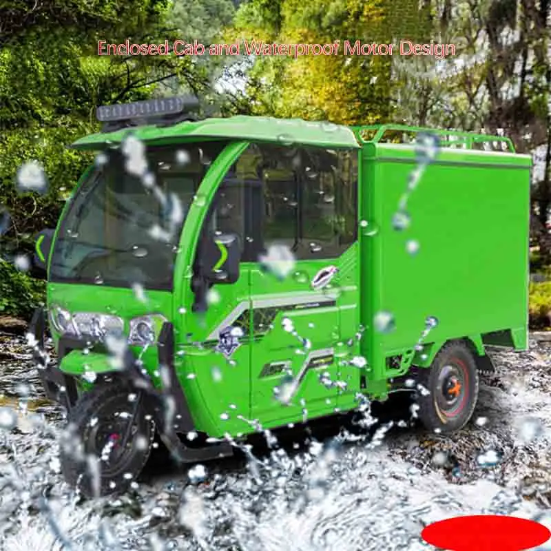 wholesale electric tricycle enclosed tricycle electric van cargo tricycle electric bike with closed cabin