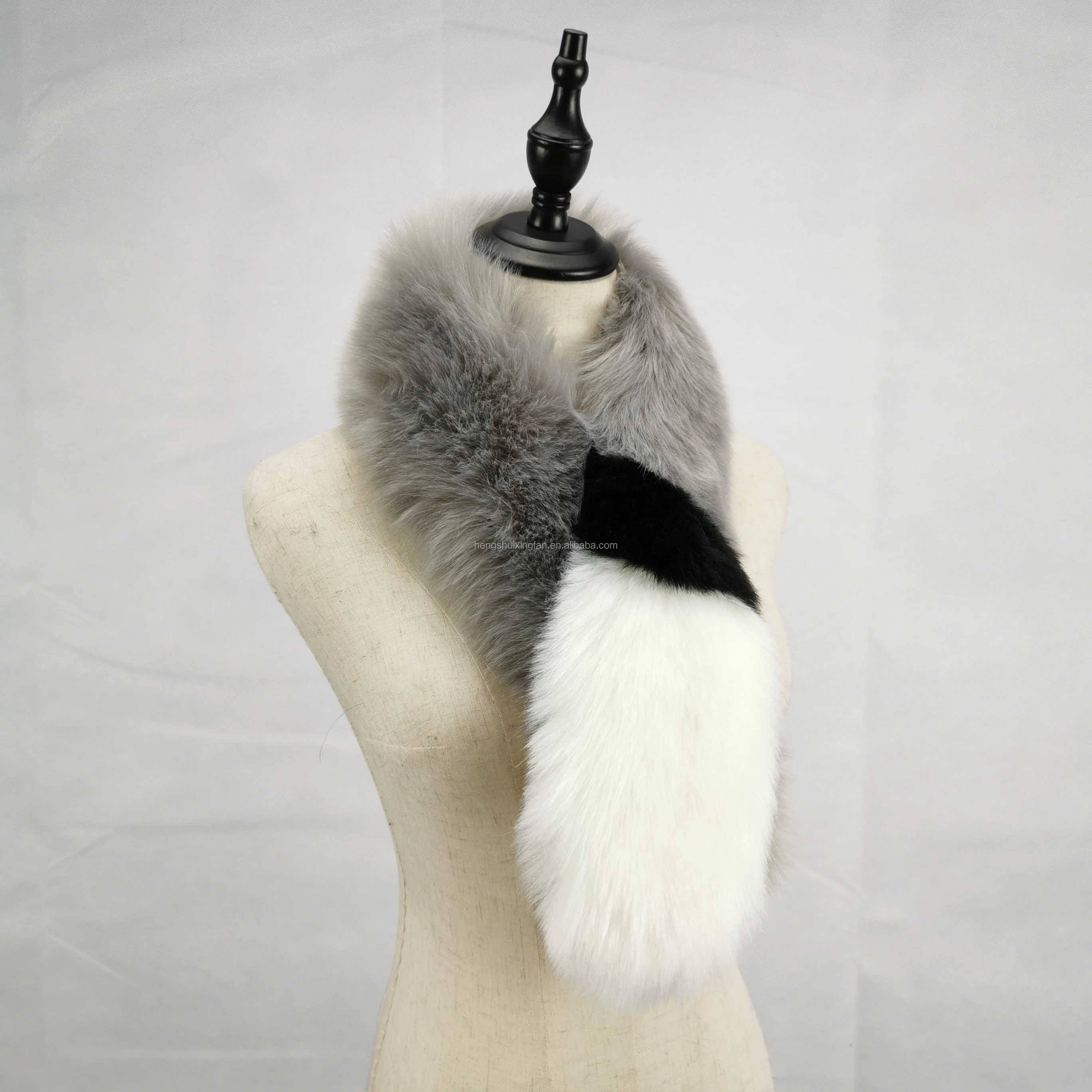2019 New Arrival Stock Women Faux Fox Fur Collar Scarf