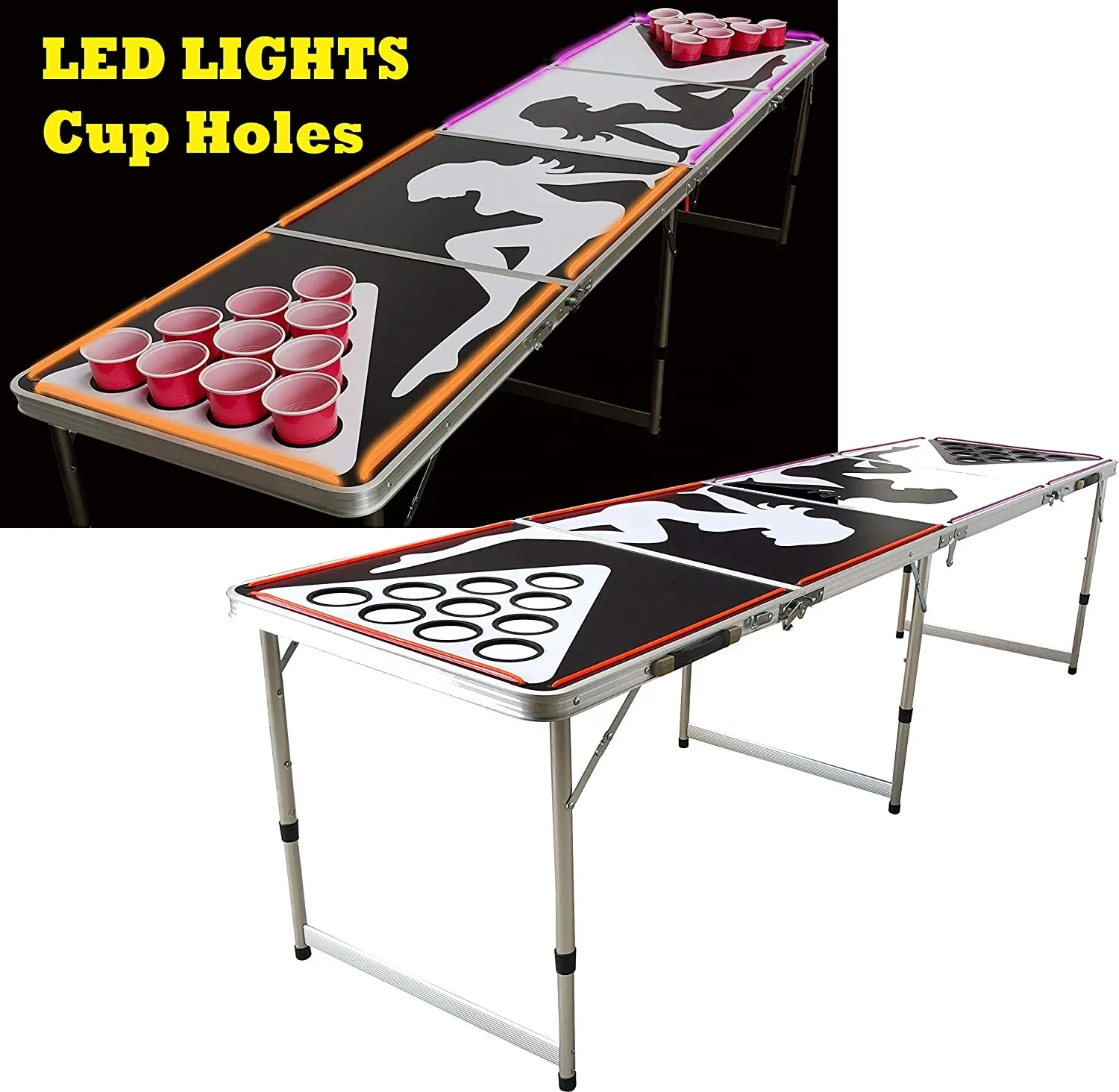 Factory Directly Cheap Portable Glowing Beer Pong Ball Table