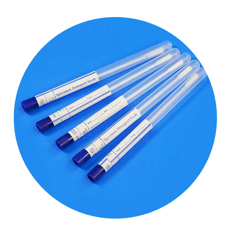 15cm Disposable ABS Stick Flocked Nasal Swab Sterile Sampling Swab with Breaking Point