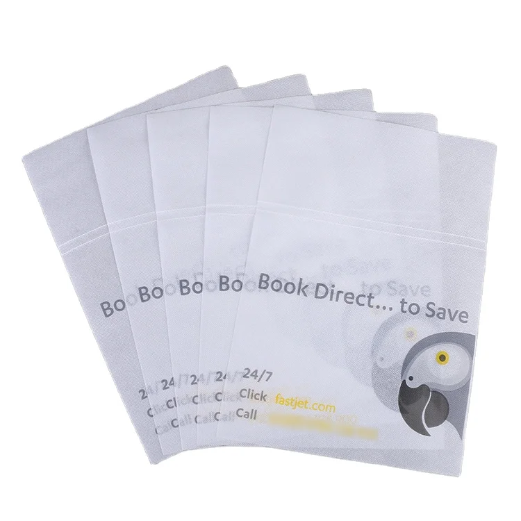 Non woven Aviation Advertising headpiece pillow towel High-speed Railway advertising head cushion