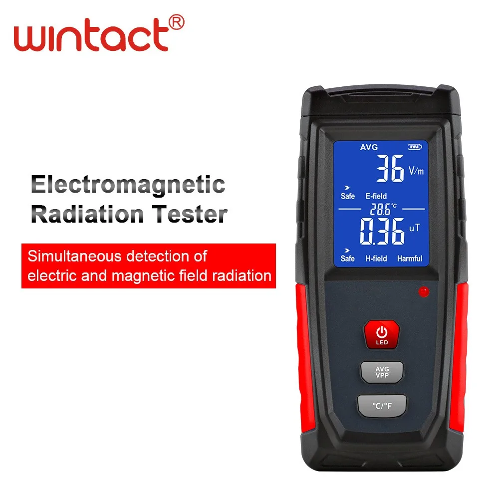 Высокоточный Ручной Мини-Тестер EMF WT3121 с цифровым ЖК-дисплеем электромагнитный измеритель