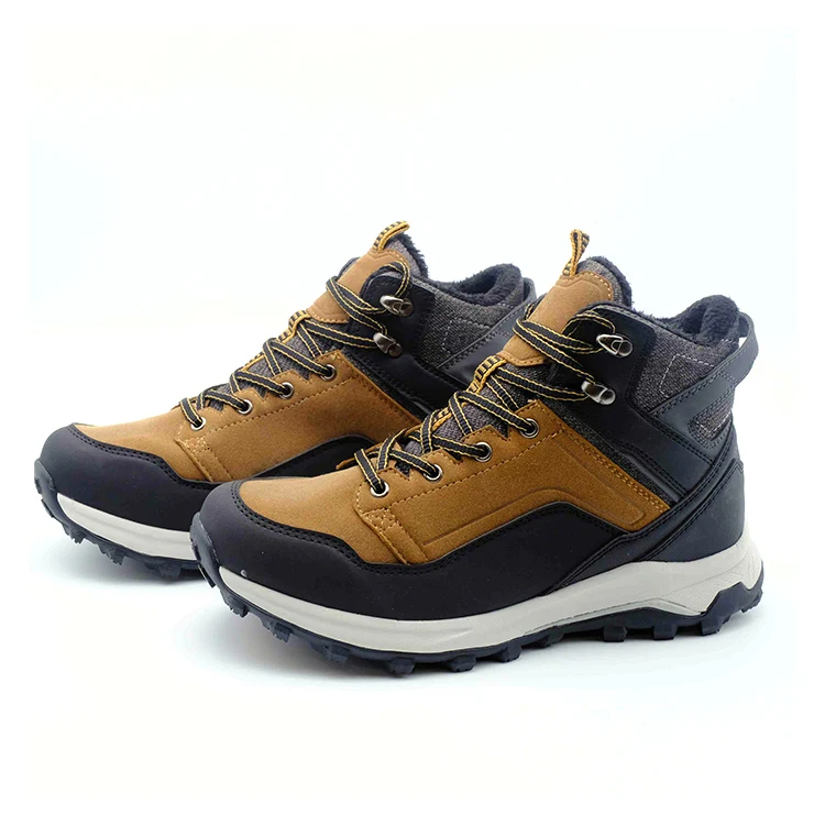 
Fashion Breathable Lightweight PU mesh Fake Leather Shoes Hiking Boots For Man 