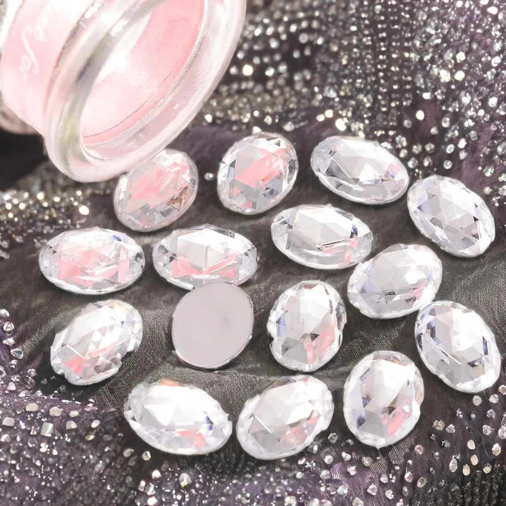 High Quality Shining Acrylic Rhinestones Beads Loose Bling Resin 6mm Pearl Glass for Iron Clock Ornaments Dresses Clothing