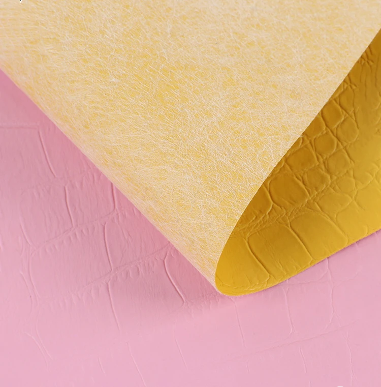 PVC Synthetic Vinyl Foiled Crocodile Faux Leather Rolls For Making Bags Wallet Gift box