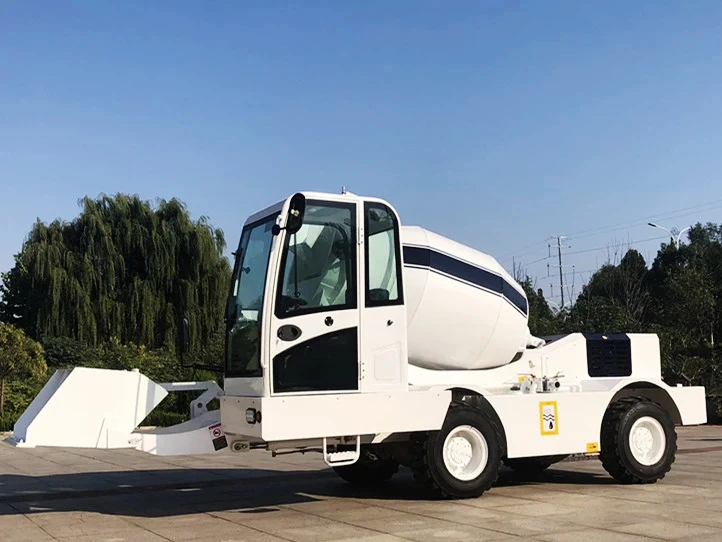 
1.2m3 mini compact small mobile concrete mixer with self feeding mixing truck 