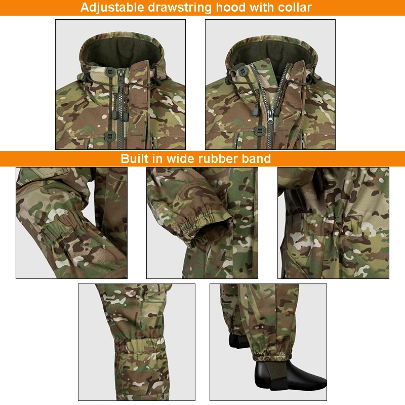 OBSHORSE Gorka 3 Suits FG Winter Wind Waterproof Working Hunting Clothes Training Ski Rip Stop Tactical Uniforms