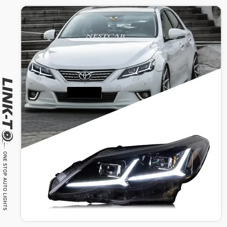 LINK-TO LED Head Lamp Headlight Assembly Hit For Toyota Vertiga Mark X 2 REIZ 2011-2013  Head Lamp