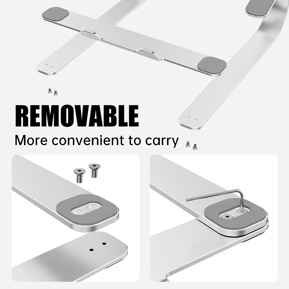 High Quality Folding Table Adjustable Viewing Angle Aluminum Monitor Holder Laptop Stand