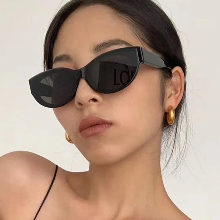 2023 Europe and the United States Personality Sunglasses New Retro Hip Hop Oval Sunglasses Fashion Sunglasses