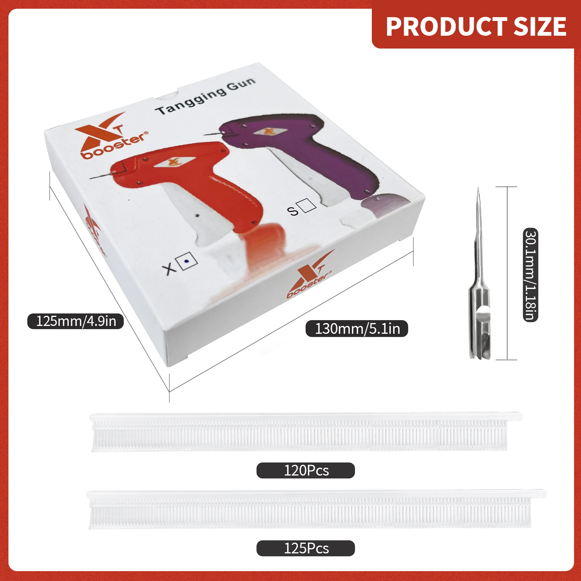 Booster  fine needle tagging gun garment price label tag gun with needle