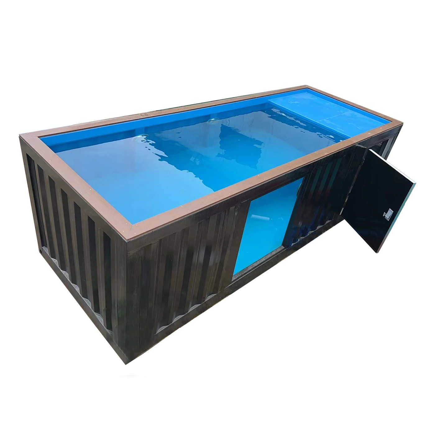 2024 hot sale outdoor prefabricated waterproof swimming container pool  for sale with best control