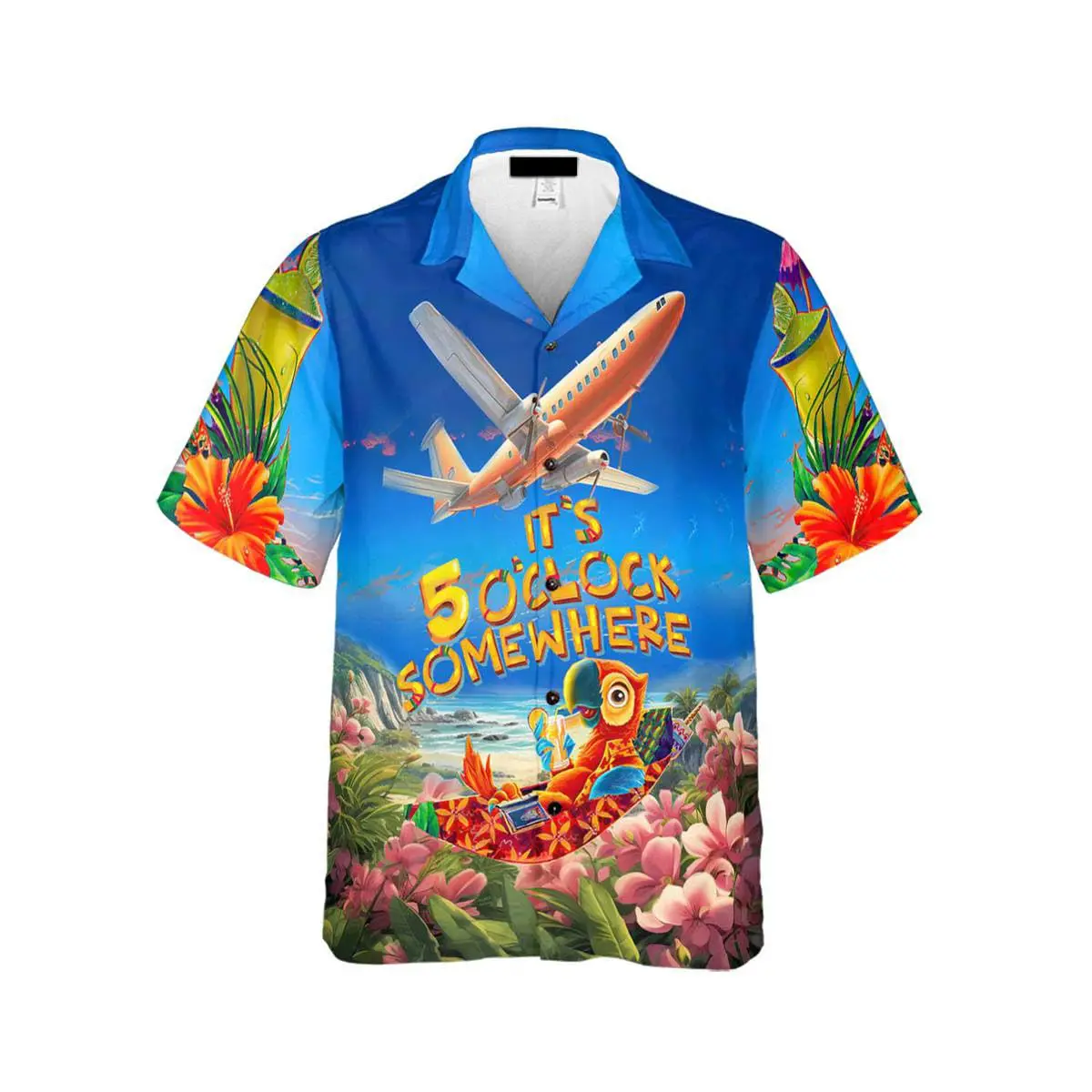 Personalized Parrot Design Hawaiian Shirt Wholesale Soft And Comfortable Aloha Shirts Summer Casual Short-Sleeved Clothing