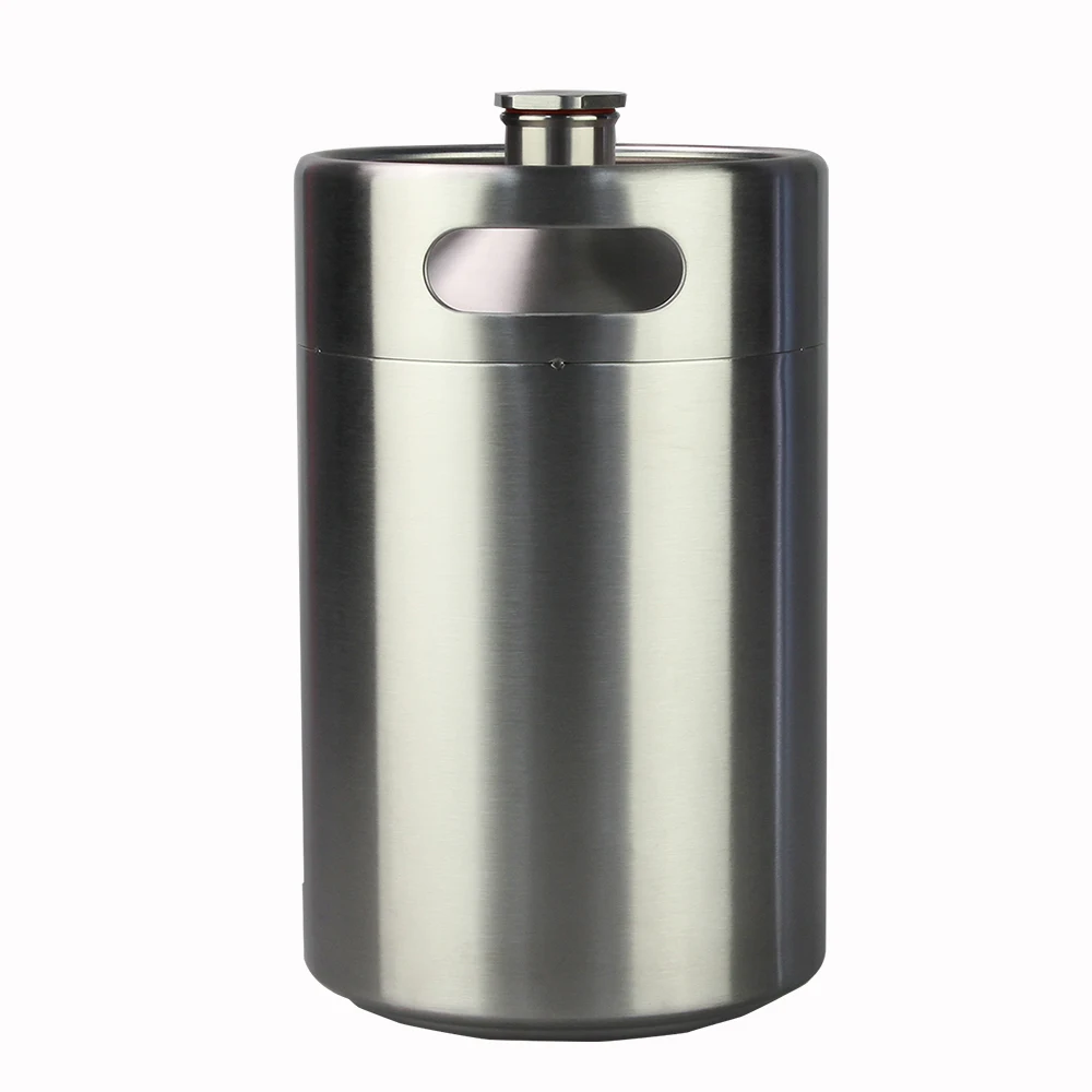1 Gallon 128 Ounce Stainless Steel Double Wall Insulated Growler with Tap