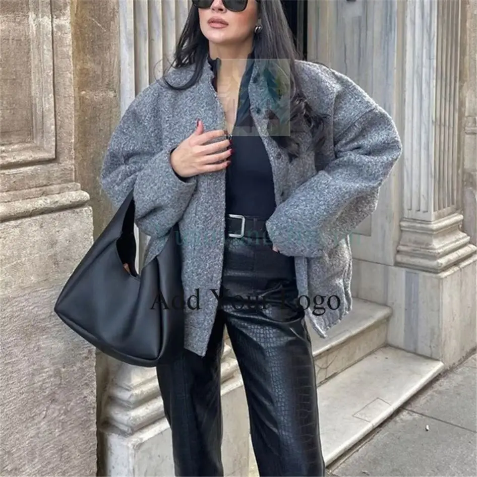 Fashion Europe and the United States New fashion trend 15 colors relaxed casual simple coat street collar coat