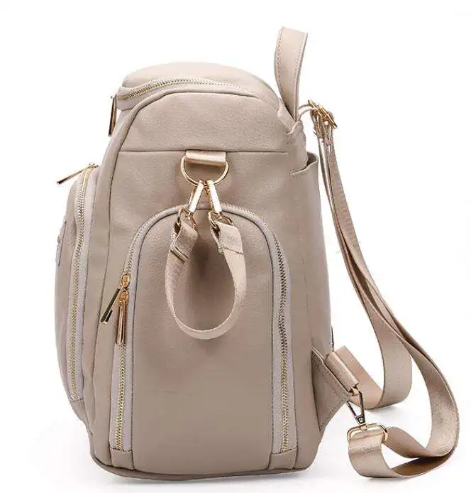 Customized Maternity Baby changing pad nappy bag leather diaper backpack mochila maternidade menina
