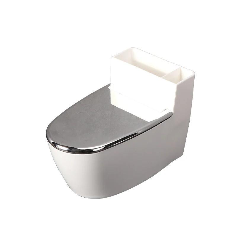 Yiwu Erliao Modern shape ashtray novel design toilet shape ashtray for smoking Wall mounted nightstool ashtray