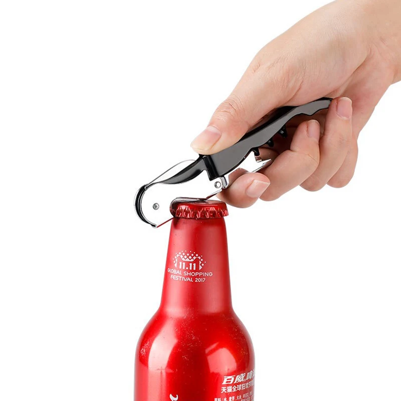 Multifunction custom logo wine/beer bottle opener waiter corkscrew