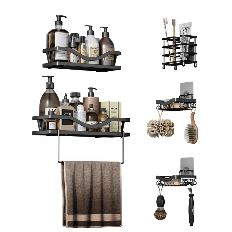 Держатель для ванной комнаты прямоугольная настенная полка