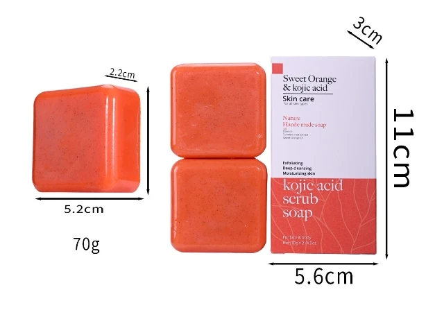Face Bath Body Scrub Coconut Soap Bar Goat Milk Ginger Turmeric Soap Lemon Scrub Granular Kojic Acid Soap