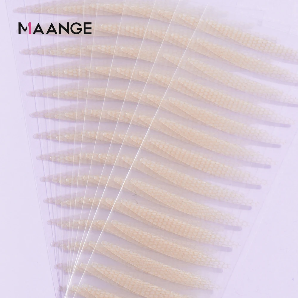 Maange OEM double eyelid stickers tweezers high quality invisible waterproof mesh Single-sided eyelid tape